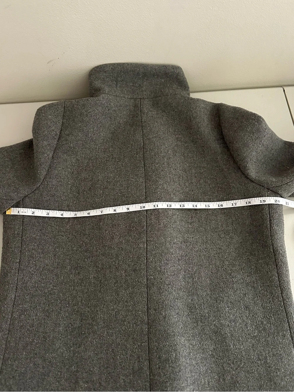 J.Crew Mercantile City Gray Wool Blend Coat Womens Size 6 Funnel Neck Capsule - Picture 7 of 10
